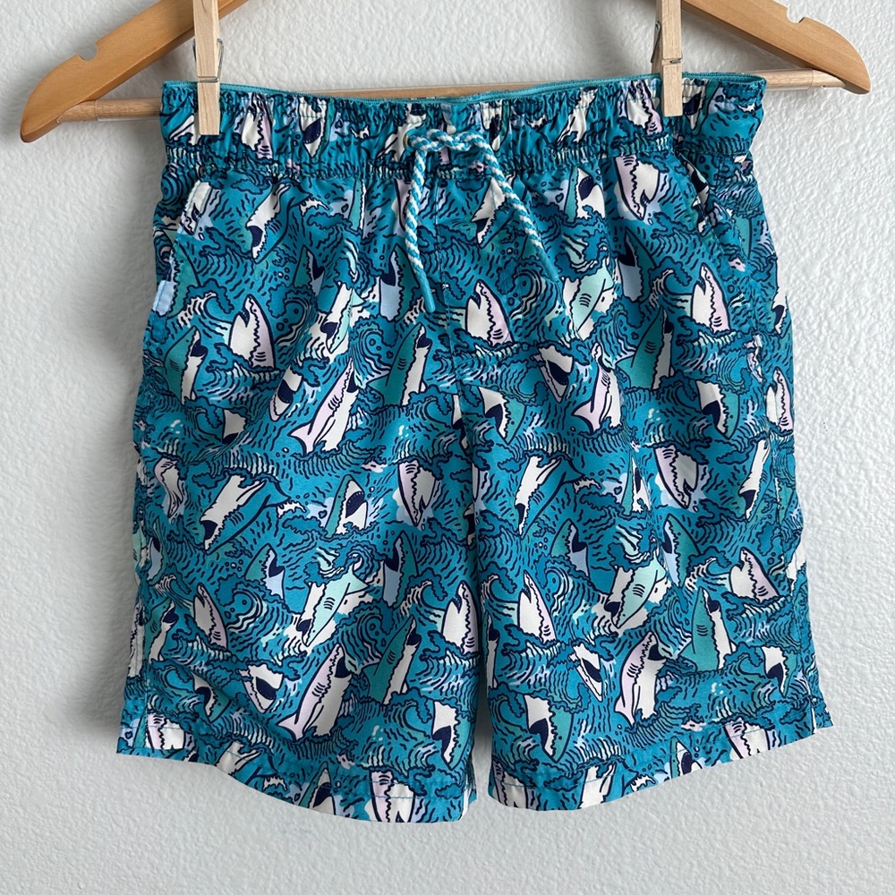 Cat & Jack Teal Shark Swim Shorts